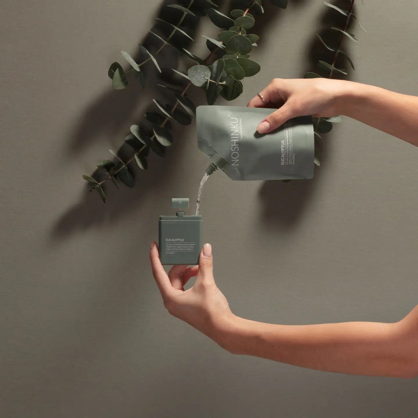 Refillable Eucalyptus Moisturizing Pocket Hand Sanitizer