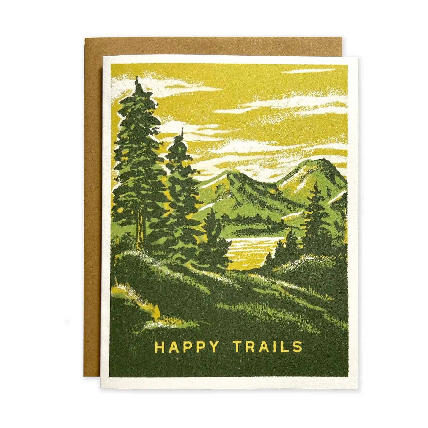 Happy Trails Mountain View Greeting Card