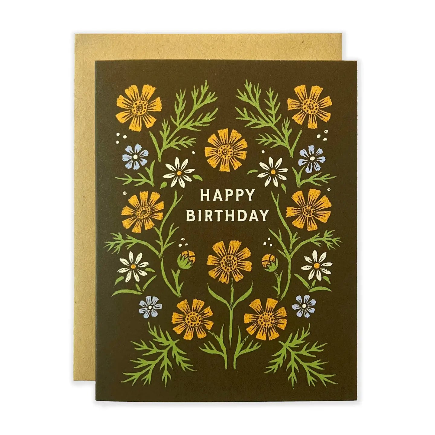 Happy Birthday Cosmos Flowers Greeting Card