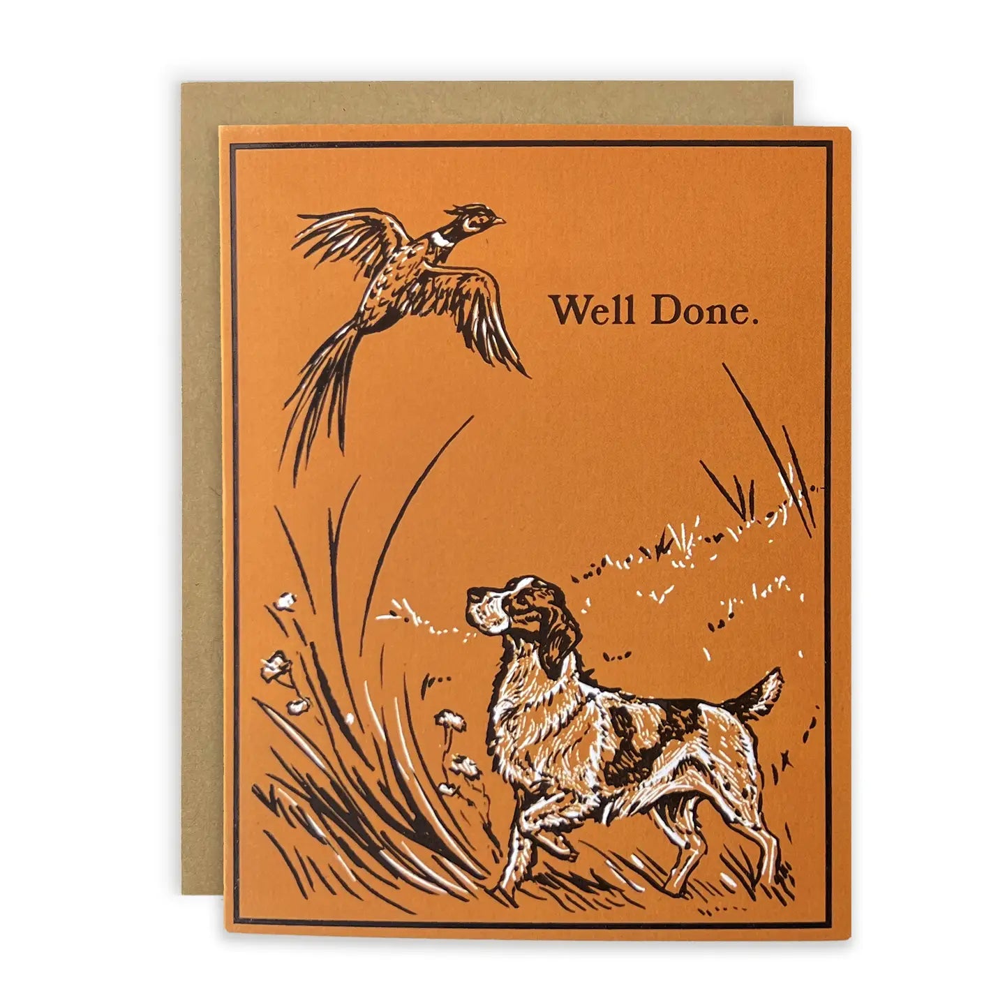 Well Done Upland Dog and Pheasant Greeting Card