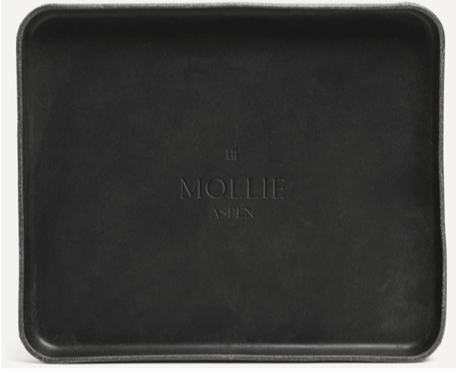 MOLLIE x BK Leather Valet Tray, Large Black