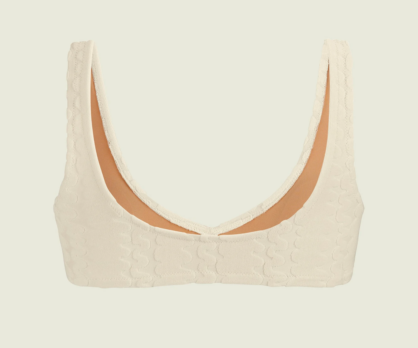 Ecru Scribble Roccia Bikini Top