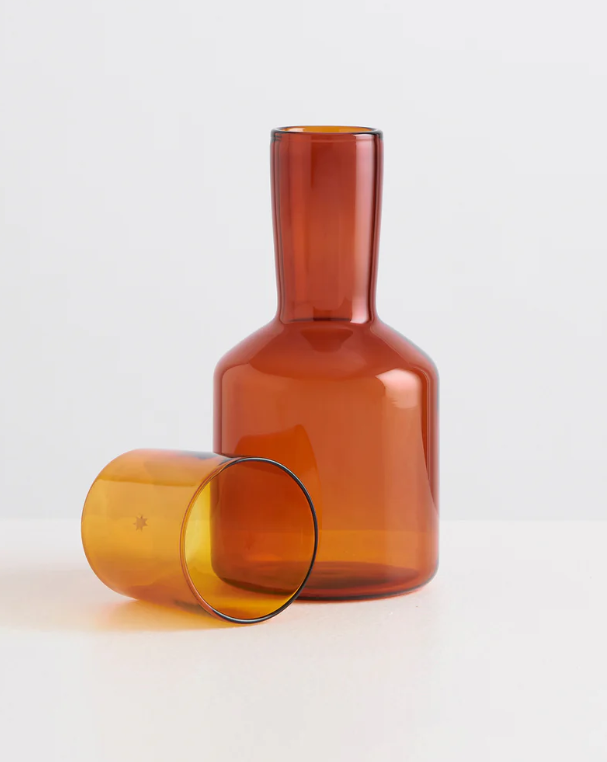 J'ai Soif Amber Carafe Set