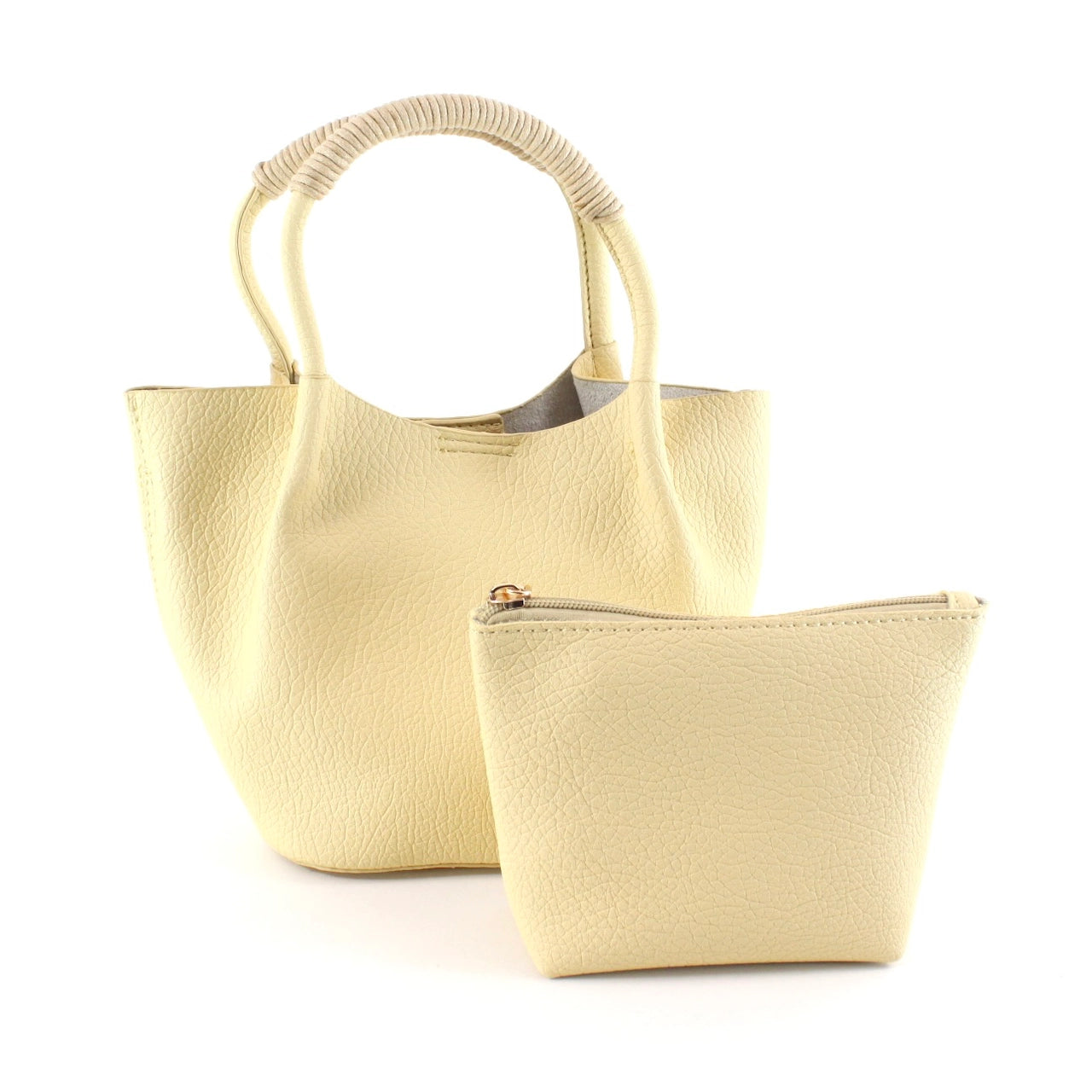 Small Leather Tote - Butter Yellow