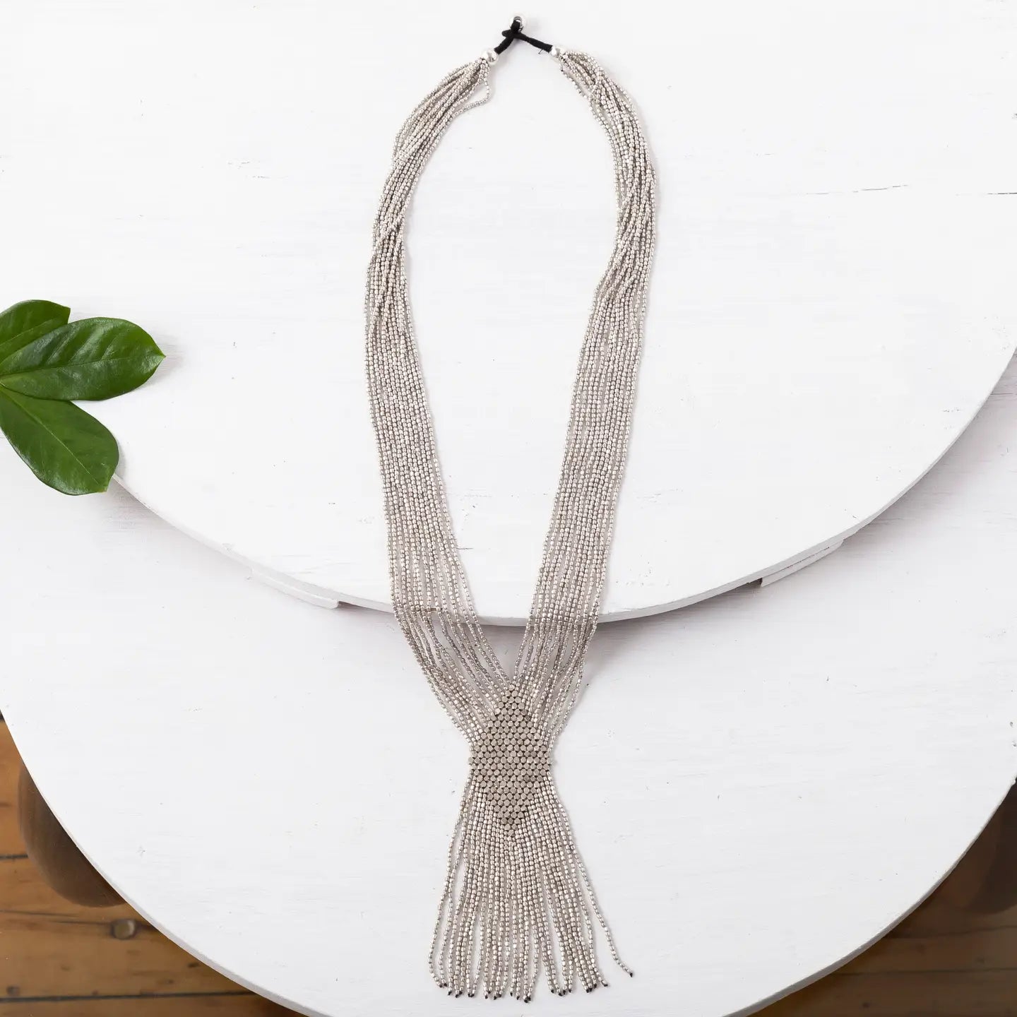 Brass Diamond Tassel Necklace