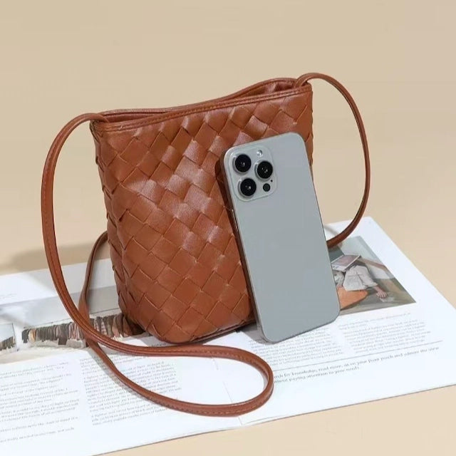Woven Shoulder and Crossbody Bag