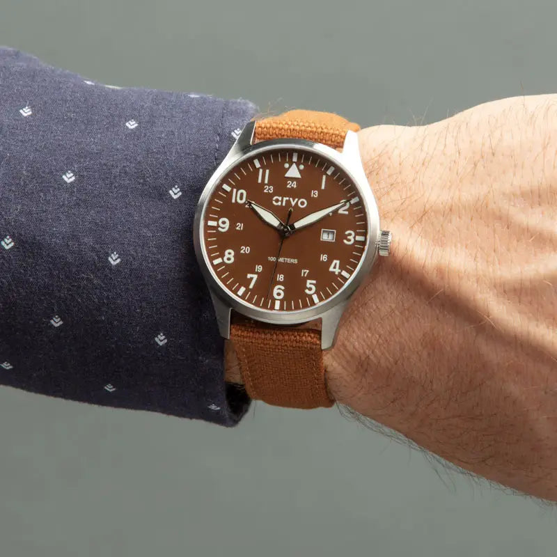 Arvo Rove Field Watch - Buckeye Brown