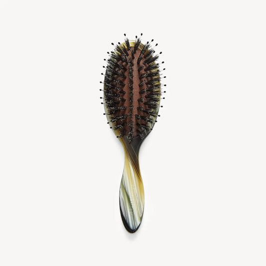 Petite Travel Hair Brush in Horn