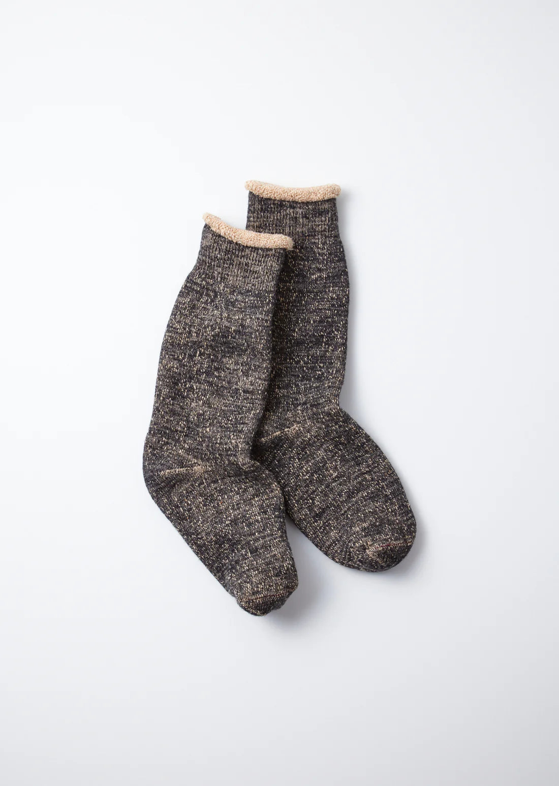 Double Face Black Crew Socks