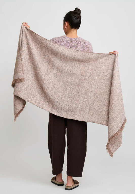 Handwoven Marl Wrap, Spice/White