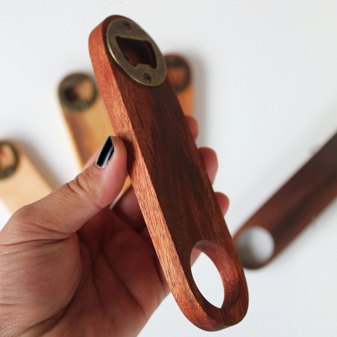 Handcrafted Natural Wood Bottle Opener