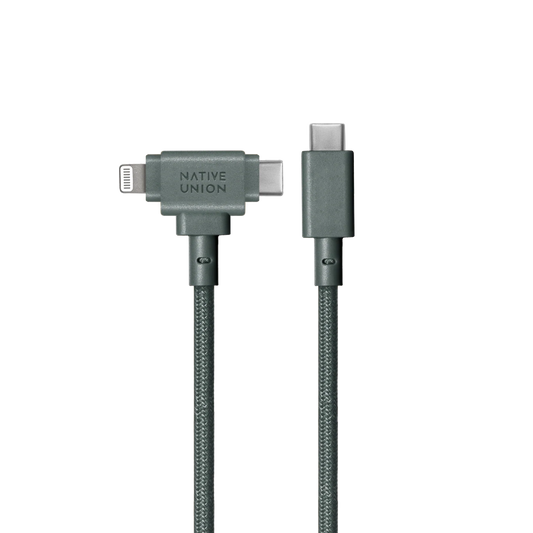 Belt Cable Duo Charger - Lightning, USB-C to USB-C