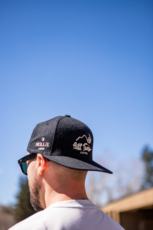 Petit Trois Aspen Snapback, Black