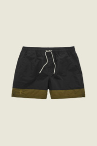 Army Stripe Nylon Swim Shorts