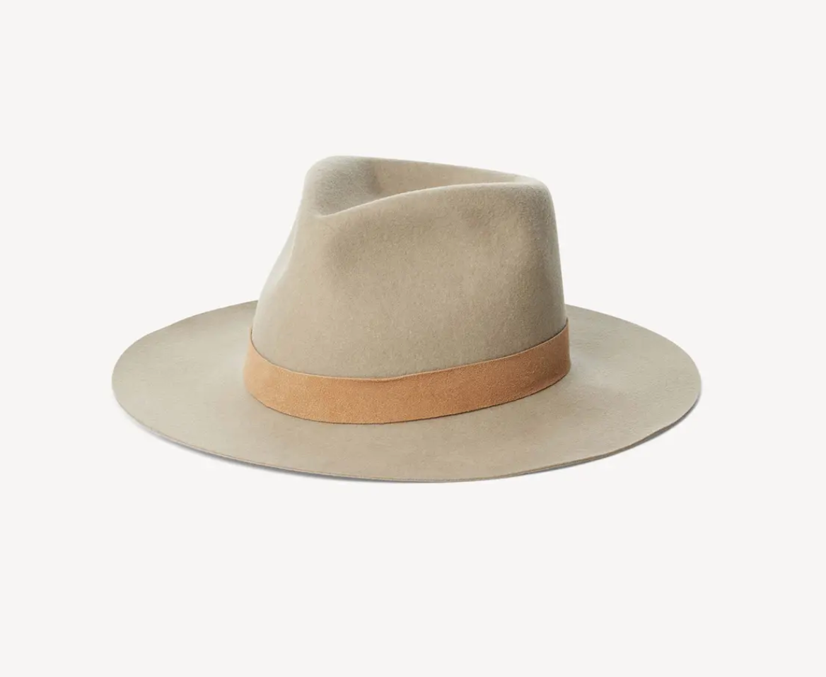 Ross Clay Flat Brim Wool Hat