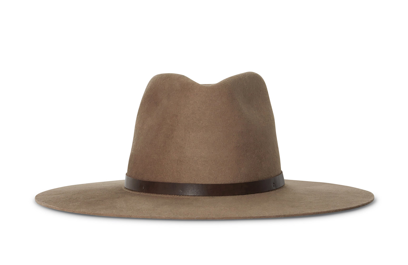 Harley Almond Flat Brim Wool Hat