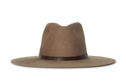 Harley Almond Flat Brim Wool Hat