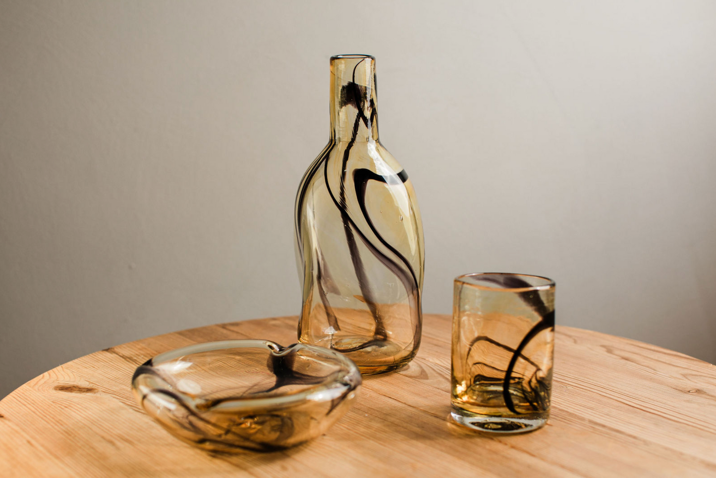 Hand Blown Fumé Bottle