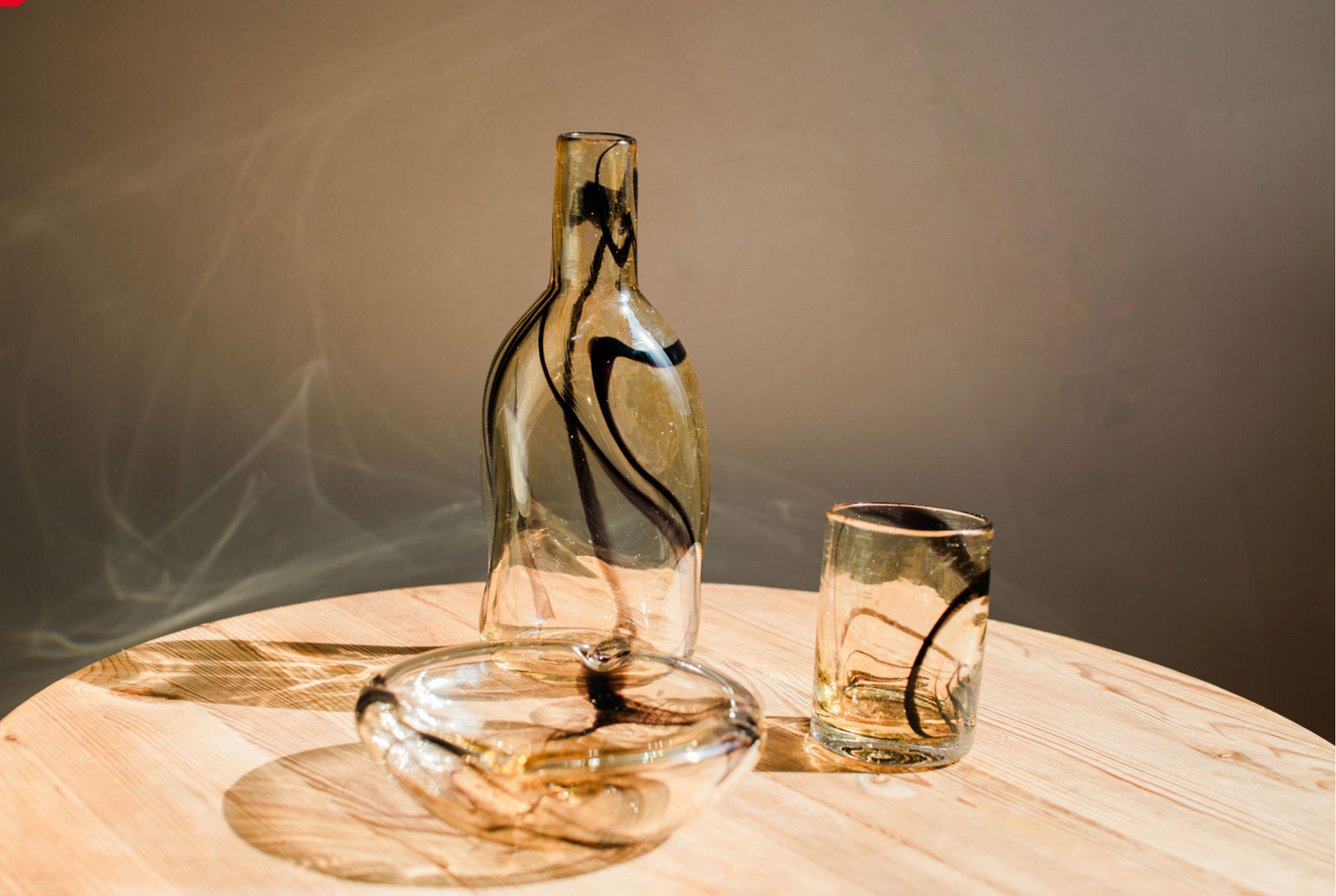 Hand Blown Fumé Ashtray