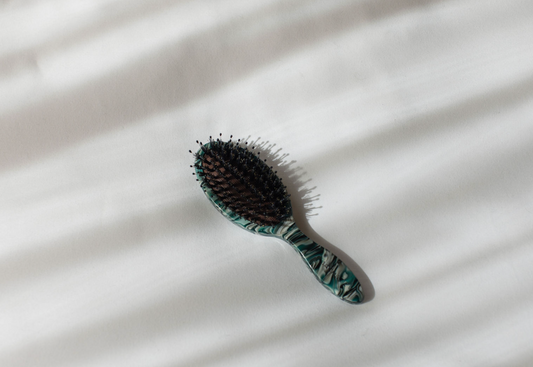 Petite Travel Hair Brush in Stromanthe