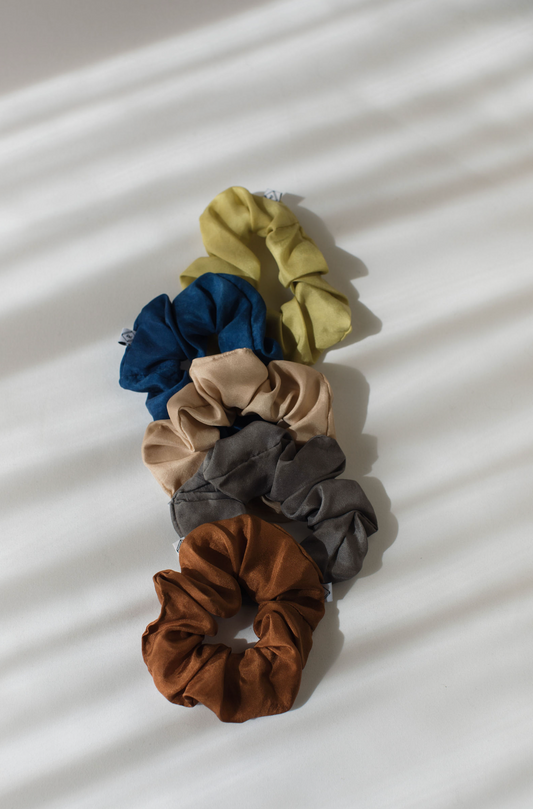 Silk Plant Dyed Scrunchie | Handmade