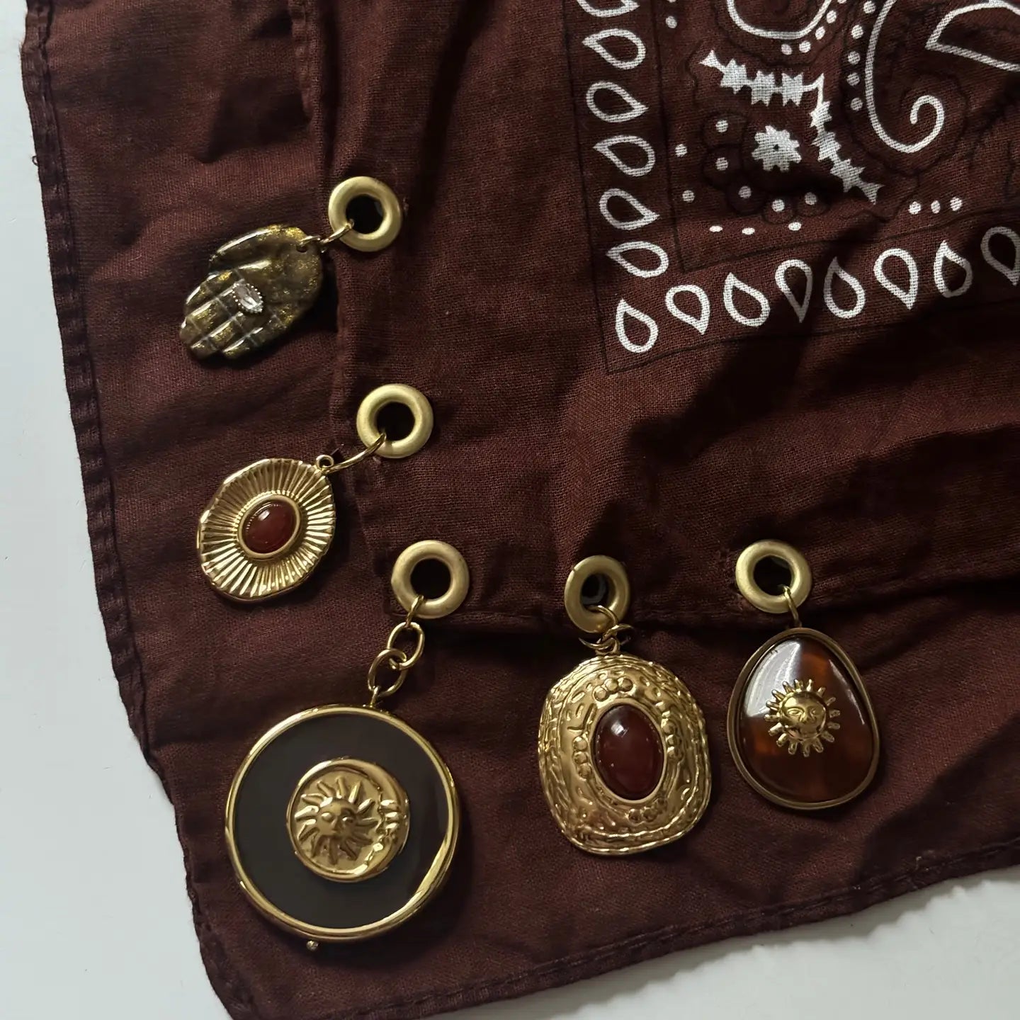 The Protector Brown Bandana Necklace