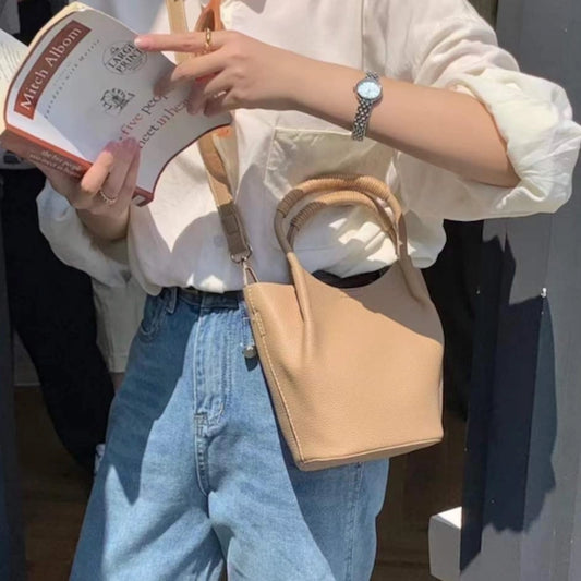 Small Tote Crossbody Bag with Cosmetic Pouch