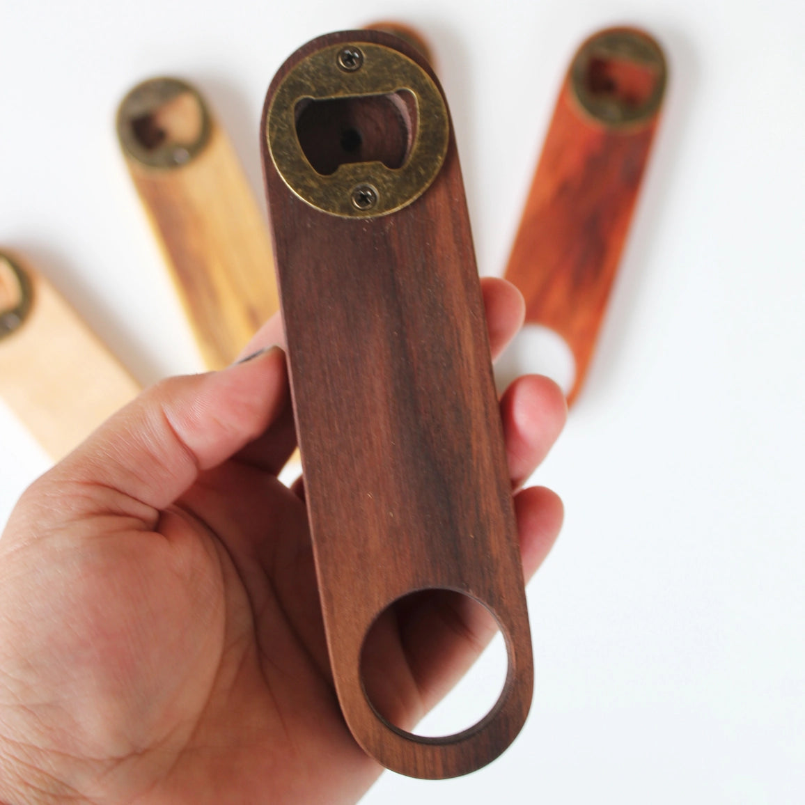 Handcrafted Natural Wood Bottle Opener
