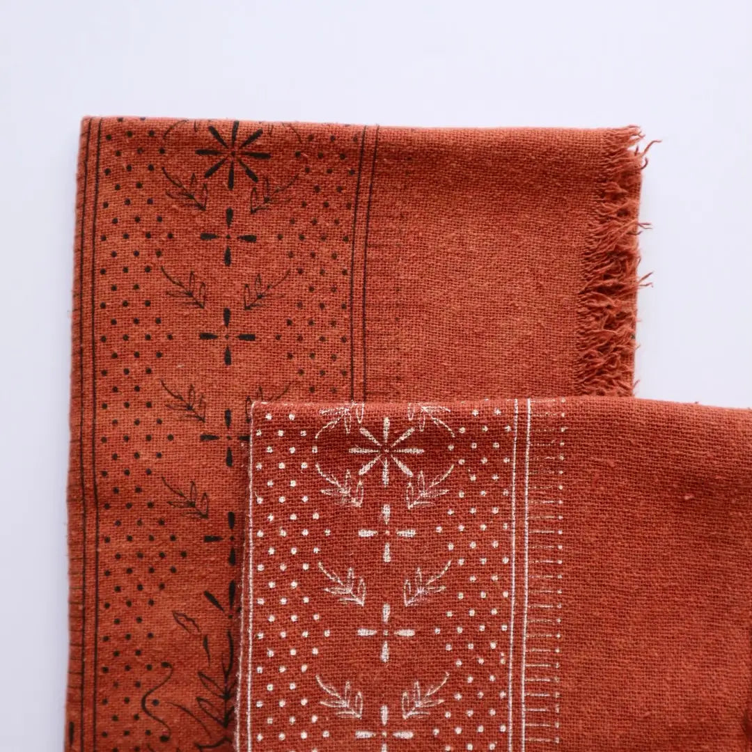 Terracotta Classic Print Naturally Dyed Bandana