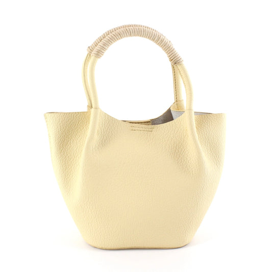 Small Leather Tote - Butter Yellow