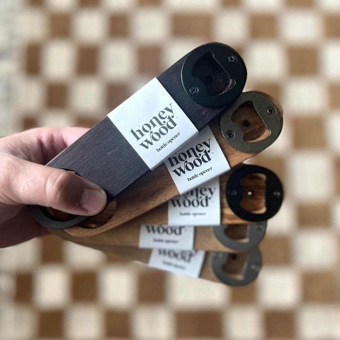 Handcrafted Natural Wood Bottle Opener