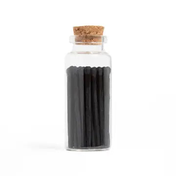 All Black Matches - Cork Vial