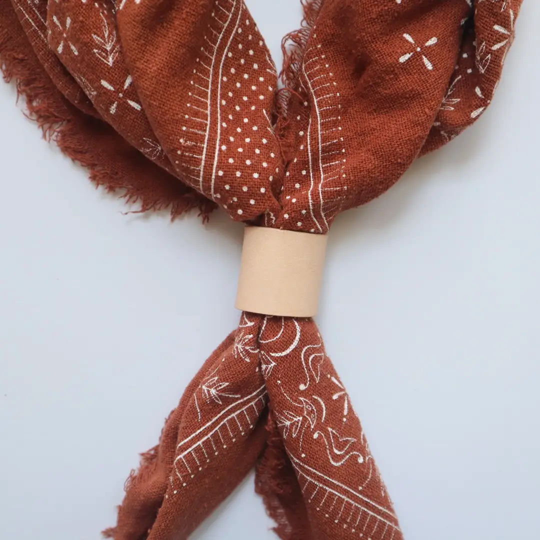 Terracotta Classic Print Naturally Dyed Bandana