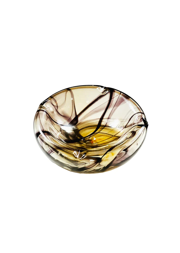 Hand Blown Fumé Ashtray